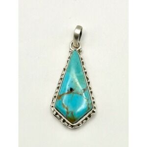 Southwestern Turquoise Sterling Silver Handmade Pendant